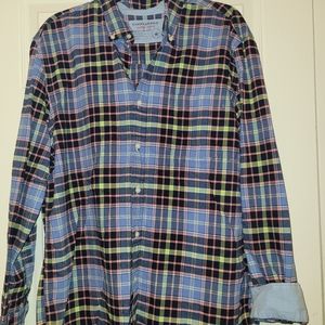 2/$20 Chaps Flannel Mens Large Checkered Button Down Top